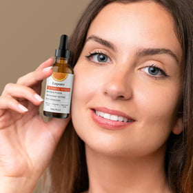 Lupure serum pictured in a skincare routine showing layering with moisturizer