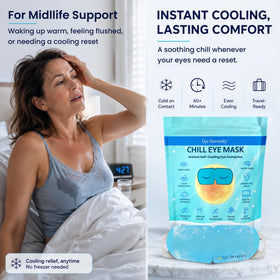 Lure Essentials applied on closed eyes demonstrating soothing sleep aid