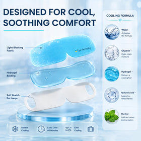 Lure Essentials on nightstand suggesting bedtime cooling comfort and relaxation