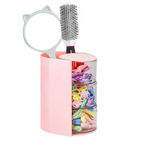 Luscinia front view of pink organizer showing neat storage benefit