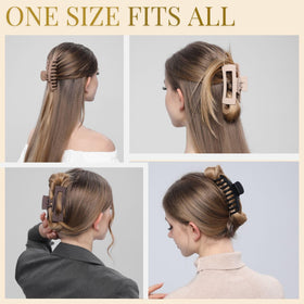 LuSeren clip securing a full thick ponytail for strong all-day support