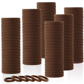 LuSeren front packaging showing 120 brown hair ties and gift box benefit organization