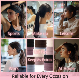 LuSeren hair ties inside a purse, ideal for travel and on-the-go use