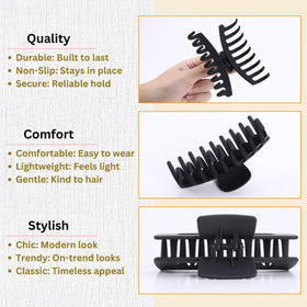 LuSeren clip next to a hand for scale showing comfortable size for long hair