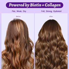 Luseta before after volume comparison showing fuller-looking hair