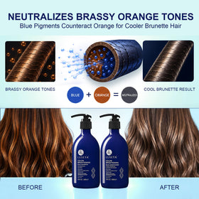 Luseta bottle label close-up highlighting ingredients and sulfate-free benefit