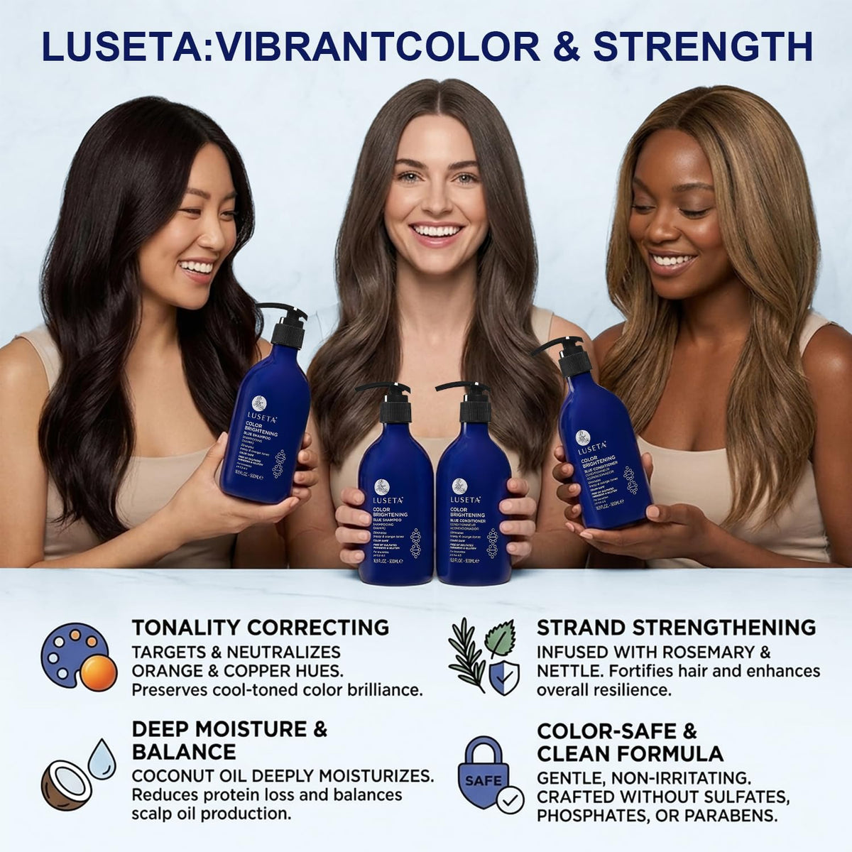 Luseta conditioner creamy texture showing hydration and frizz control