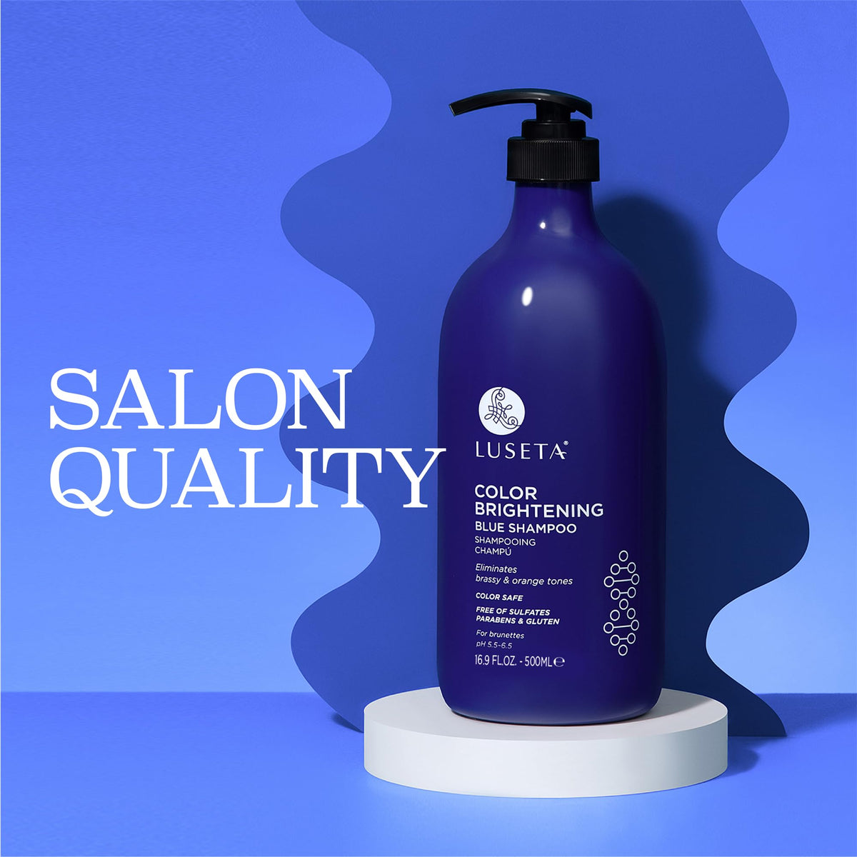 Luseta paired with conditioner showing color care system for softness and shine