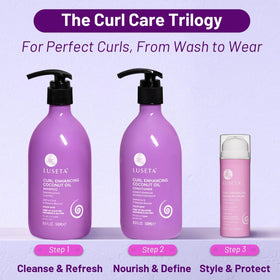 LUSETA before and after curls image showing improved definition