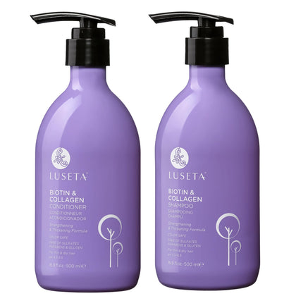 Luseta front packaging showing shampoo and conditioner for fuller hair
