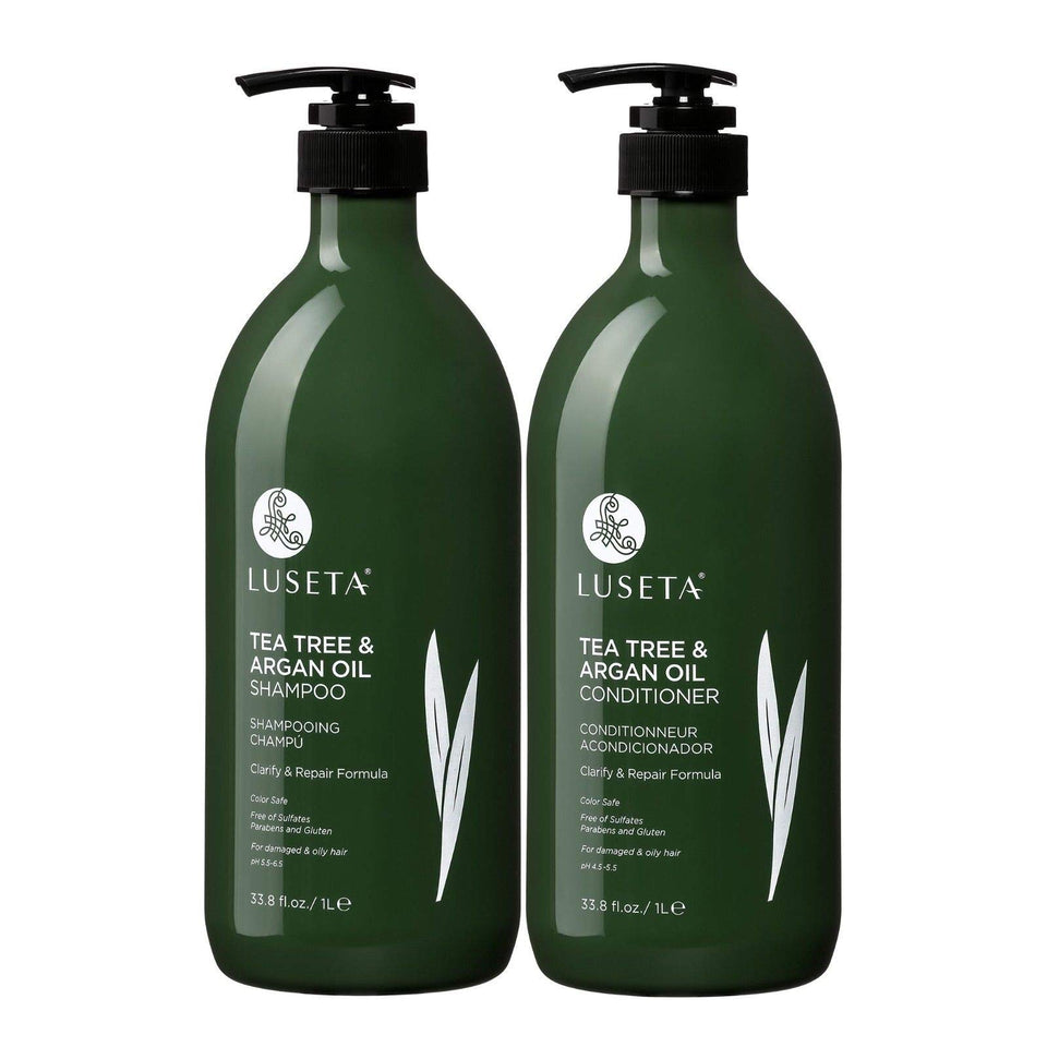 Luseta front packaging showing shampoo and conditioner, promotes long-lasting value