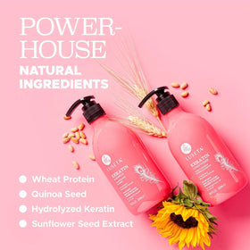 Luseta pump close-up on shampoo bottle for easy dispensing benefit