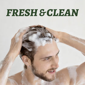Luseta set in a shower lifestyle shot showing everyday use benefit