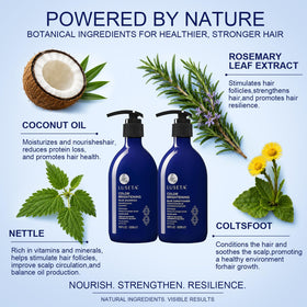 Luseta shampoo lather texture demonstrating gentle cleansing and toning