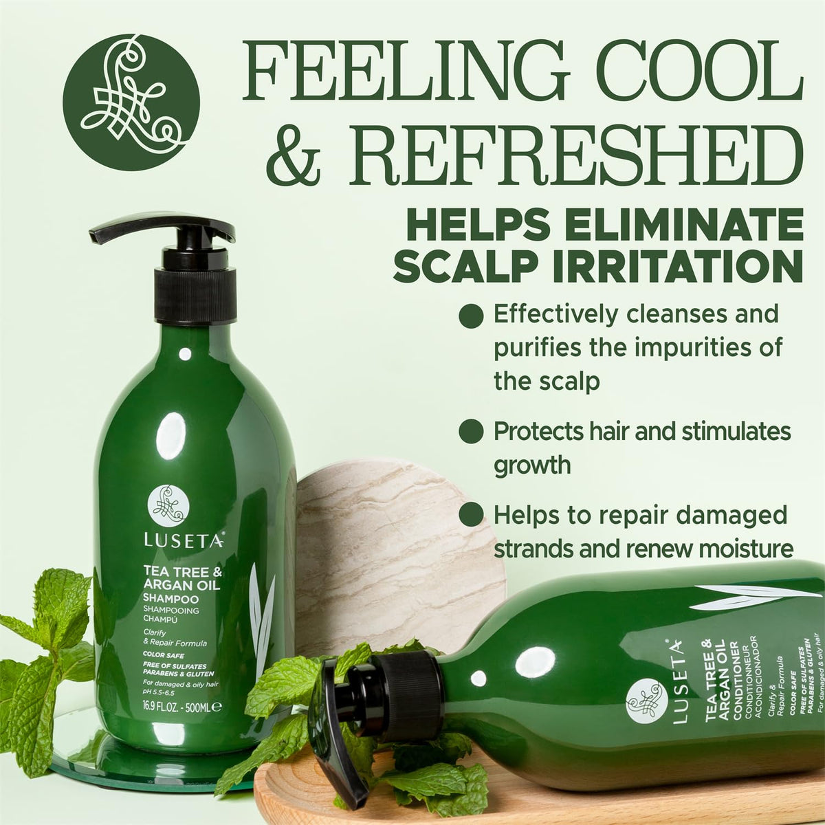 Luseta shampoo lather close-up showing gentle cleansing action