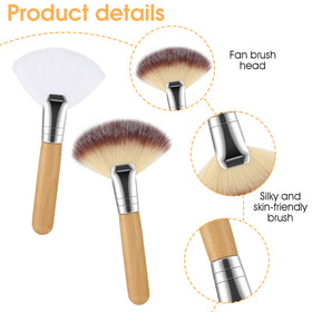 Short wooden handle detail of Lusofie brush demonstrating easy control and secure grip