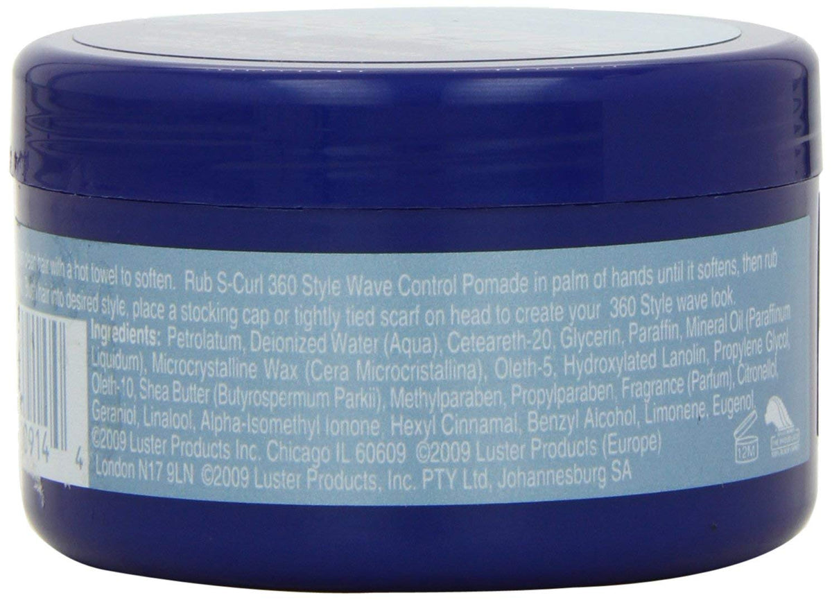 Luster's label closeup displaying product details and size for buyer clarity
