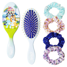 LUV HER front view of Bluey brush showing portraits and playful design for easy grooming