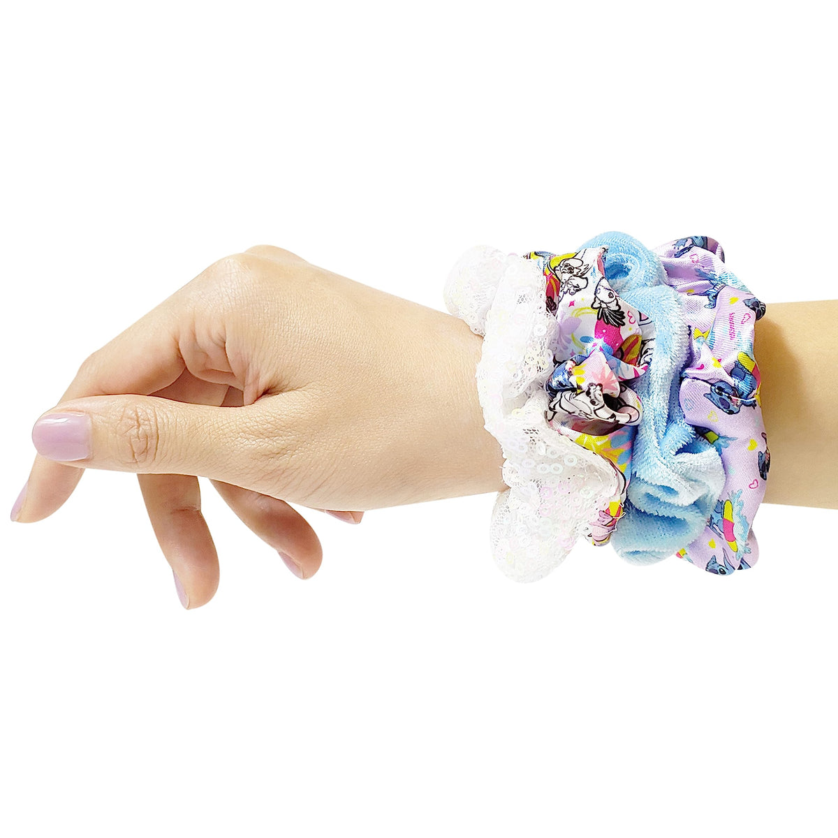 LUV HER brush and scrunchies packaging showing protected delivery and gift-ready