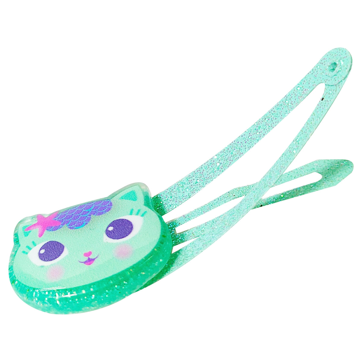 LUV HER snap clips in hand for scale showing child-friendly size and easy grip