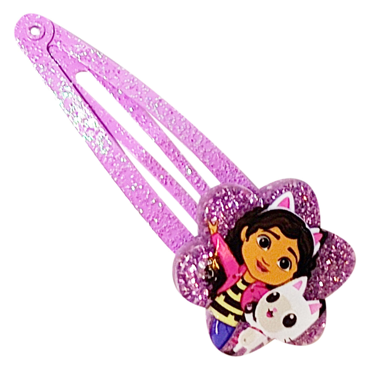 LUV HER clips beside a hairbrush in a lifestyle shot showing everyday usability