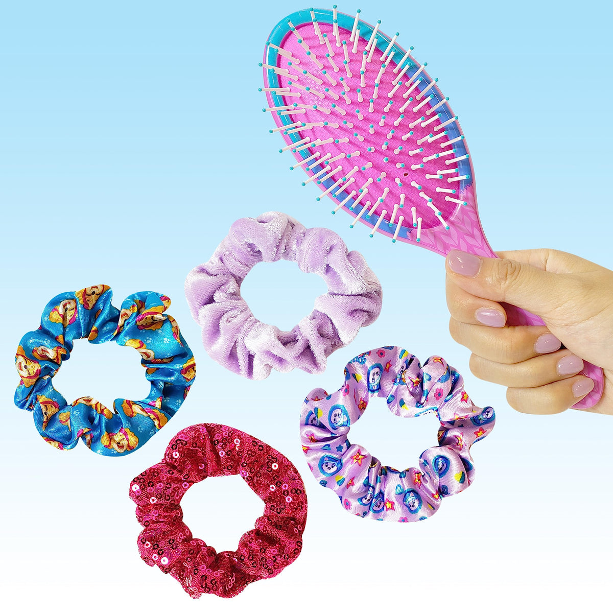 Luv Her brush bristles close-up showing rounded ends for gentle detangling