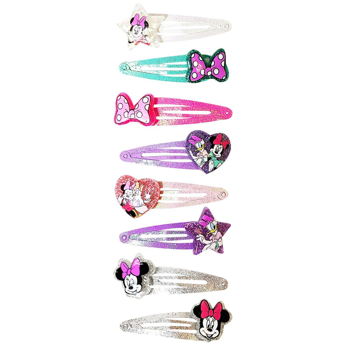LUV HER Disney Minnie clip holding child's hair to show secure, non-slip performance