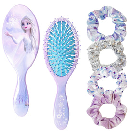 LUV HER front view of Frozen Elsa 9-inch brush showing design and easy grip