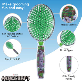 detail of LUV HER rounded-tipped bristles on soft cushion showing gentle detangling benefit