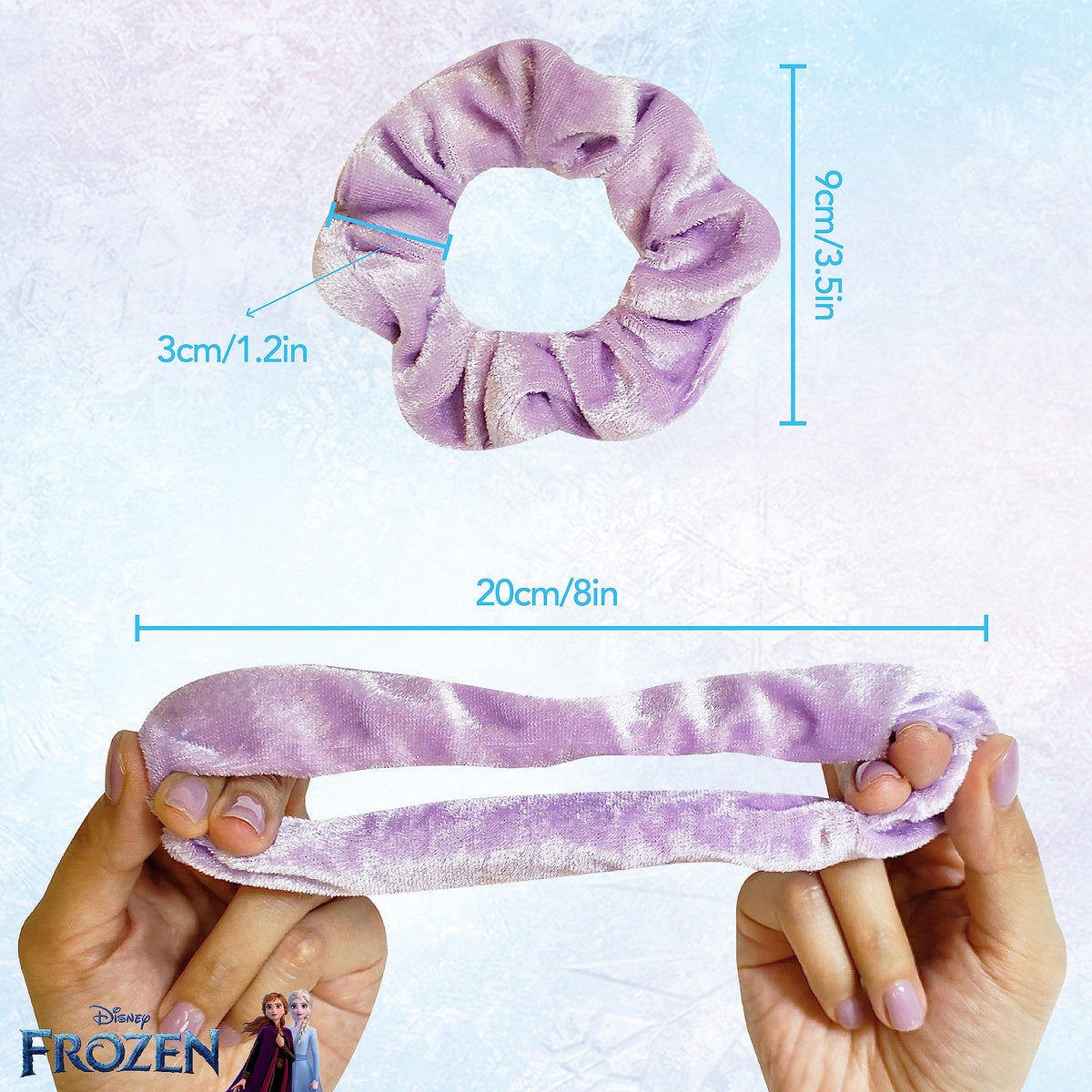LUV HER scrunchie fabric close-up showing smooth silk-feel and low friction