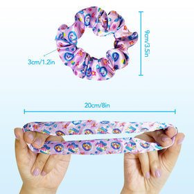 Luv Her scrunchies stacked to show color options and secure elastic hold