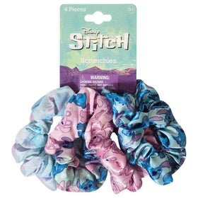 LUV HER front view of Stitch scrunchie pack showing colorful designs and appeal