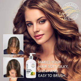 Luv Me Care after use shiny hair showcasing improved shine and body
