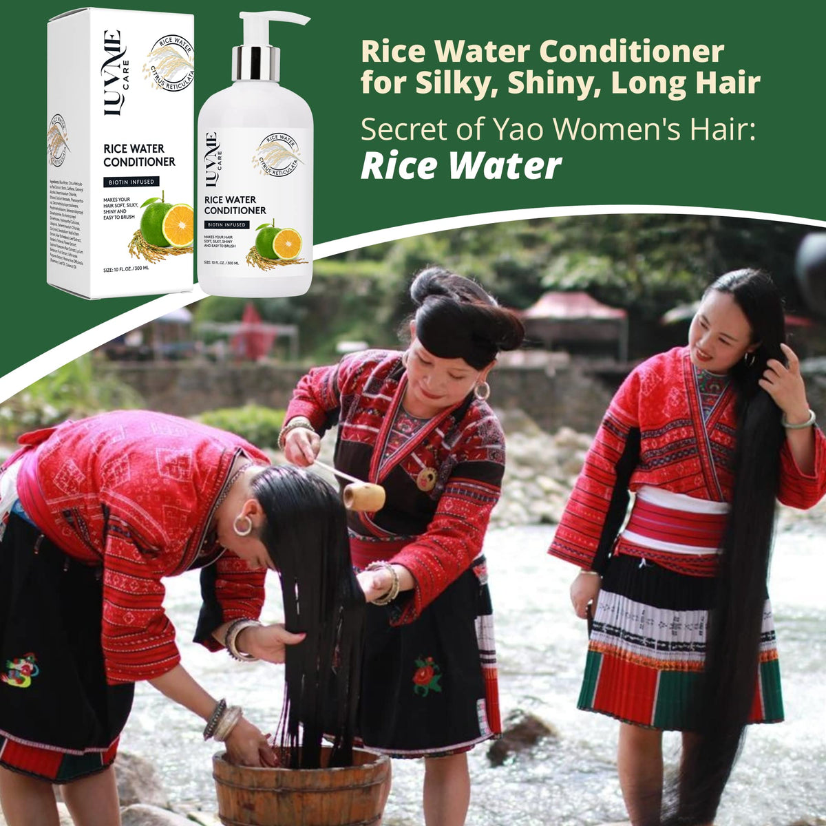 Luv Me Care rice water ingredient close-up highlighting natural nourishment