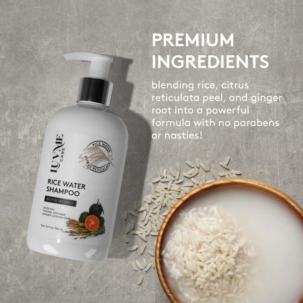 Luv Me Care shampoo being massaged into scalp to show invigorating application