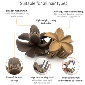 Luvearo flower clip used in an elegant updo for weddings or special events