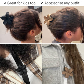 Luvearo clips securing thick and thin hair textures showing versatile grip