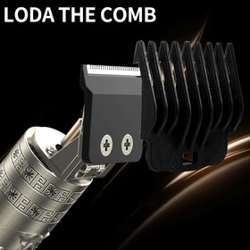 Luwihou trimmer connected to USB cable showing convenient rechargeable cordless benefit