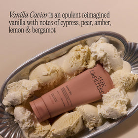 Lux Unfiltered pump and label detail showing clean ingredients and size