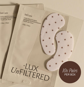 Lux Unfiltered patch next to hand for scale displaying compact travel size