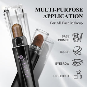 LUXAZA PRO eye look split day and night showing buildable matte and shimmer