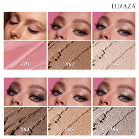 LUXAZA PRO six sticks laid out demonstrating color range for versatile looks