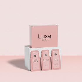 LUXE product in use during lash lift demonstrating ease and professional result