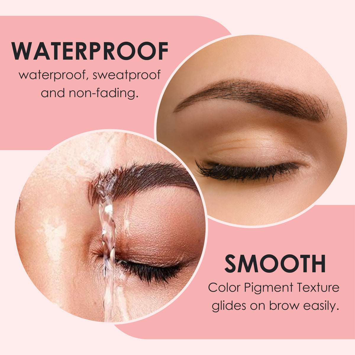 LUXE applying tint to brows in-progress demonstrating precise control and natural-looking definition