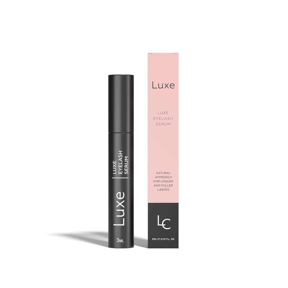 LUXE front packaging showing 3mL serum and brand clarity benefit