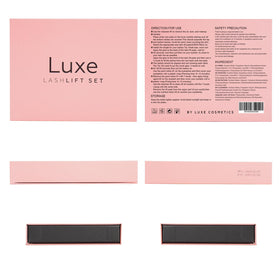 LUXE perm fixation nourish lotion bottles closeup for controlled application