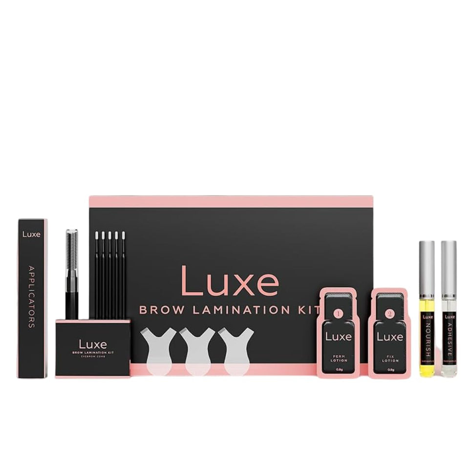 LUXE front packaging showing complete lamination kit and included components benefit clarity