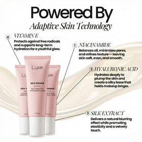Luxe close-up texture demonstrating instant blur and smooth finish