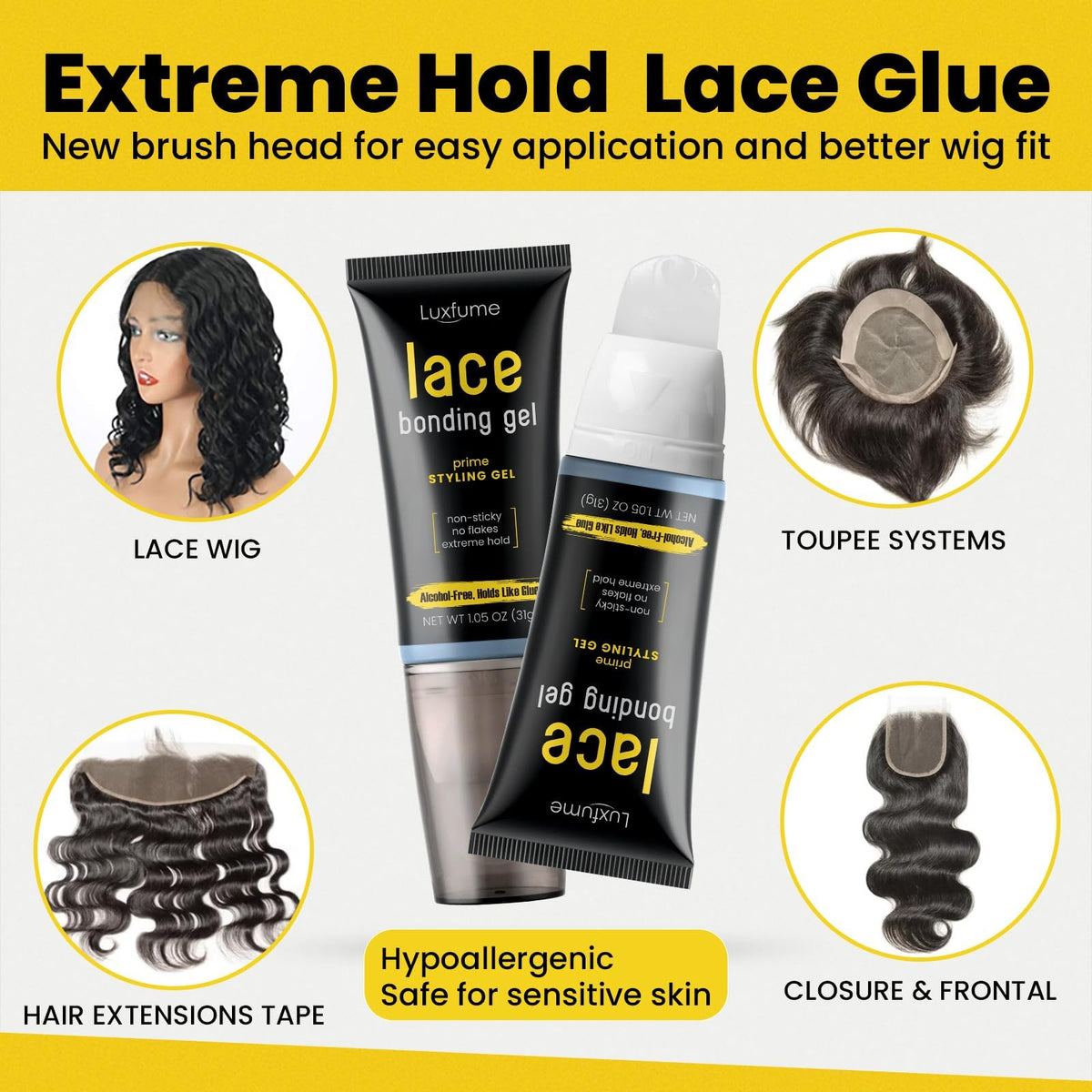 Luxfume clear gel texture demonstrating invisible blend advantage