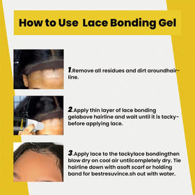 Luxfume being applied to lace front for natural hairline benefit